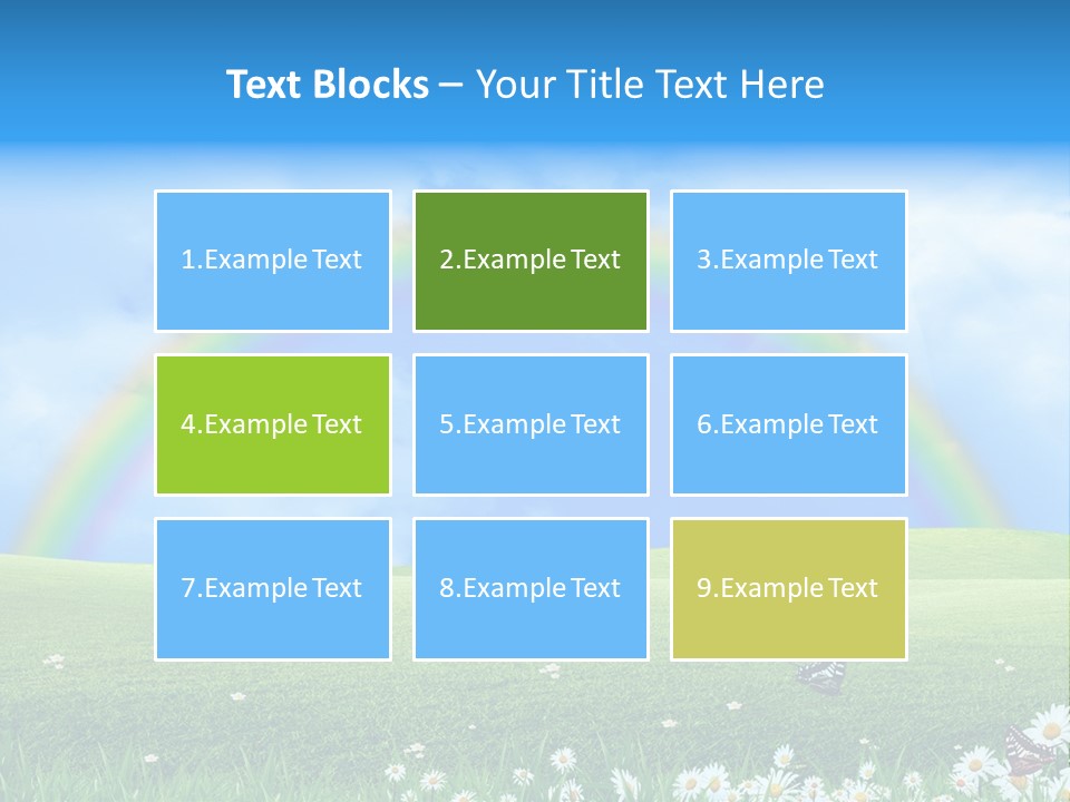 Flower Cloud Green PowerPoint Template
