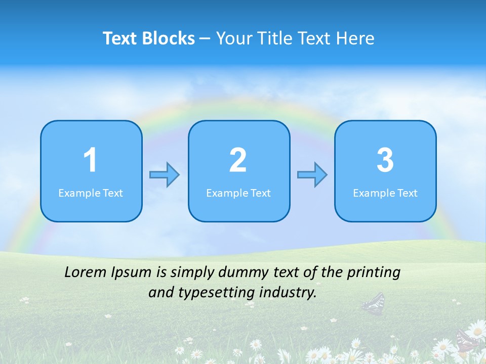 Flower Cloud Green PowerPoint Template