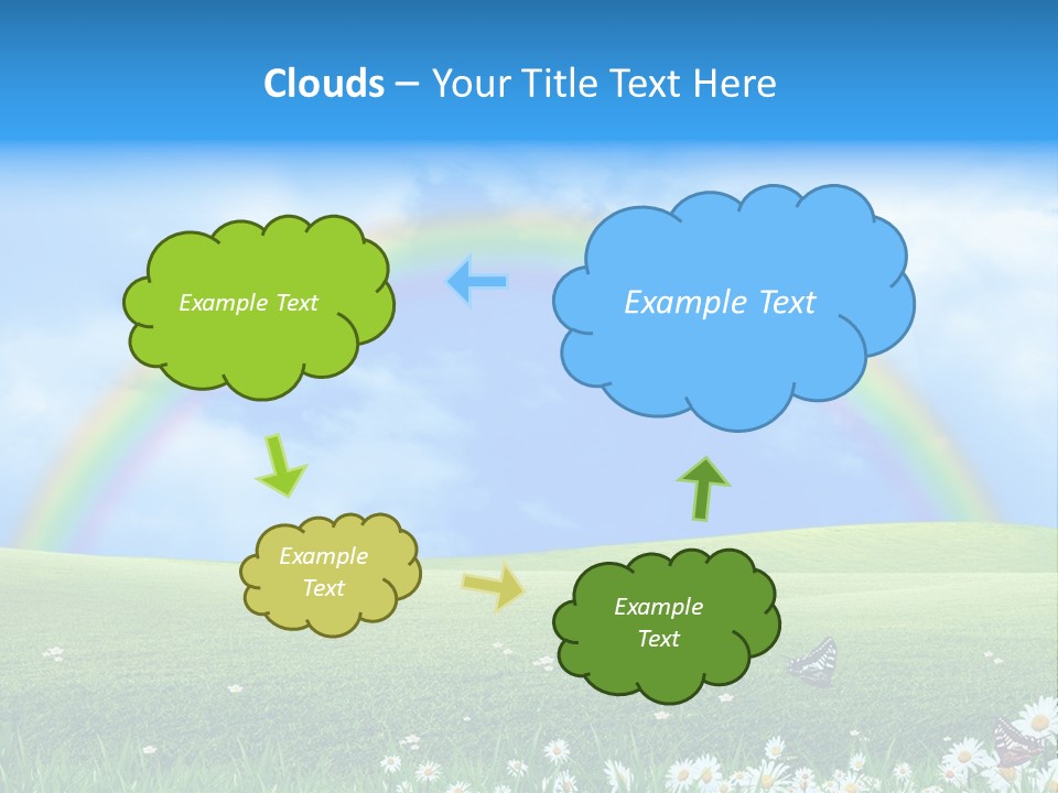 Flower Cloud Green PowerPoint Template