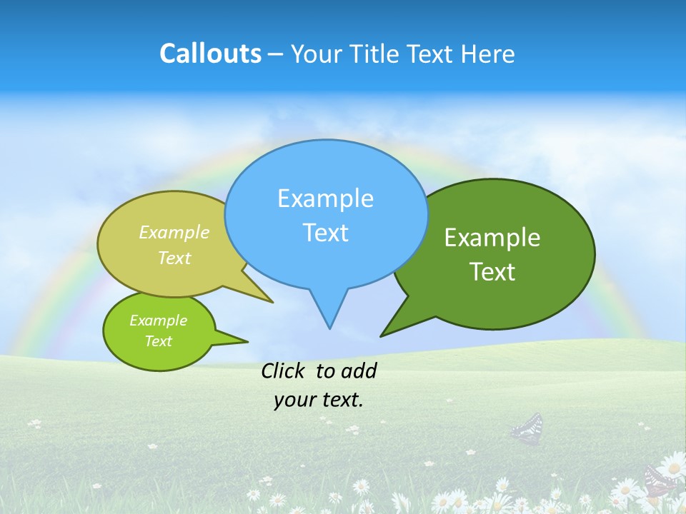Flower Cloud Green PowerPoint Template