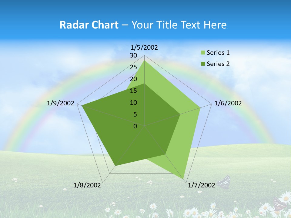 Flower Cloud Green PowerPoint Template