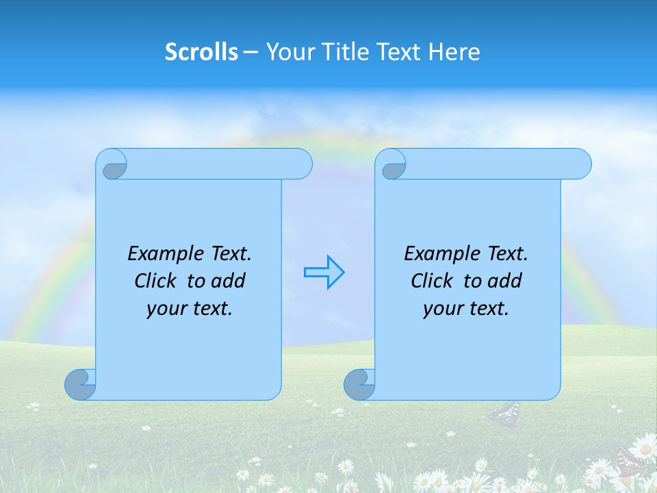 Flower Cloud Green PowerPoint Template
