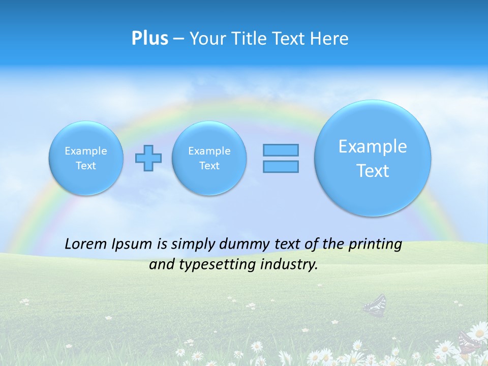 Flower Cloud Green PowerPoint Template