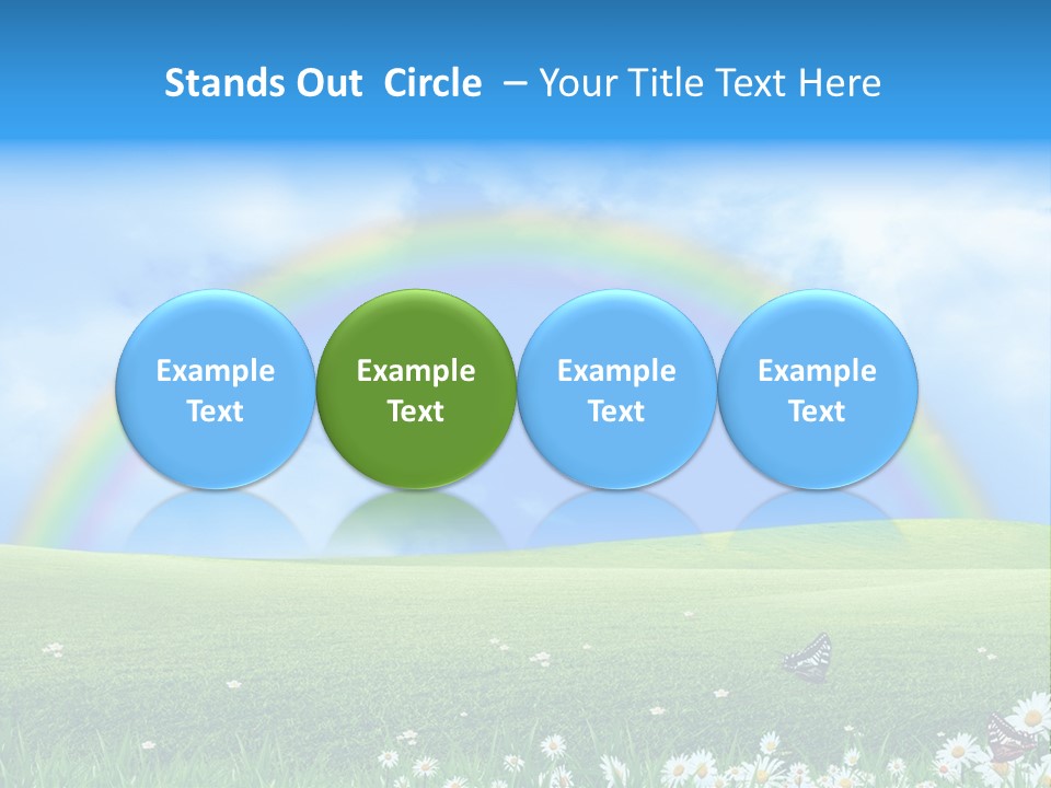 Flower Cloud Green PowerPoint Template