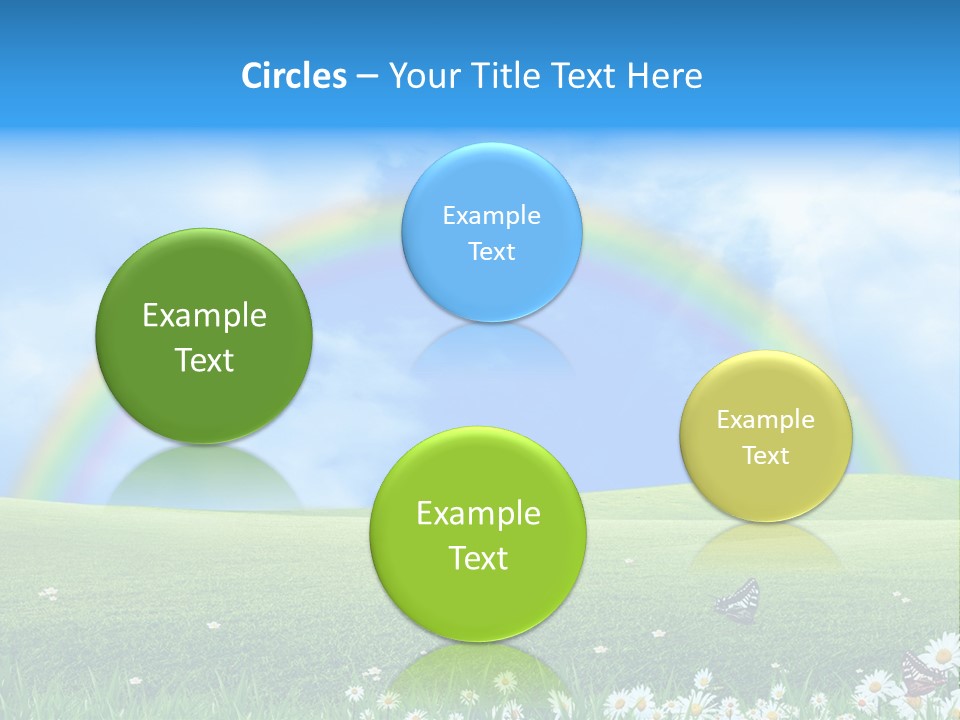 Flower Cloud Green PowerPoint Template