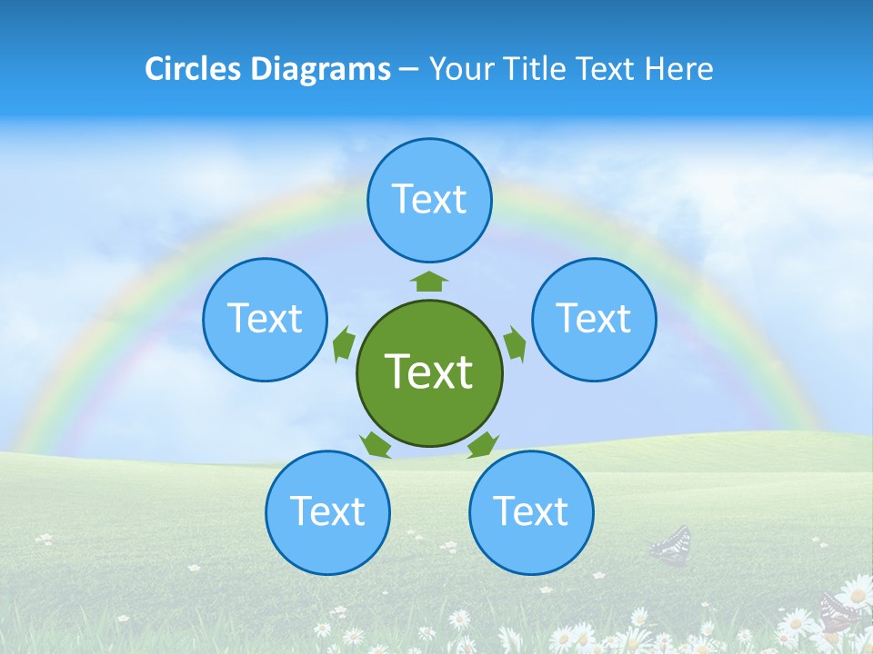 Flower Cloud Green PowerPoint Template