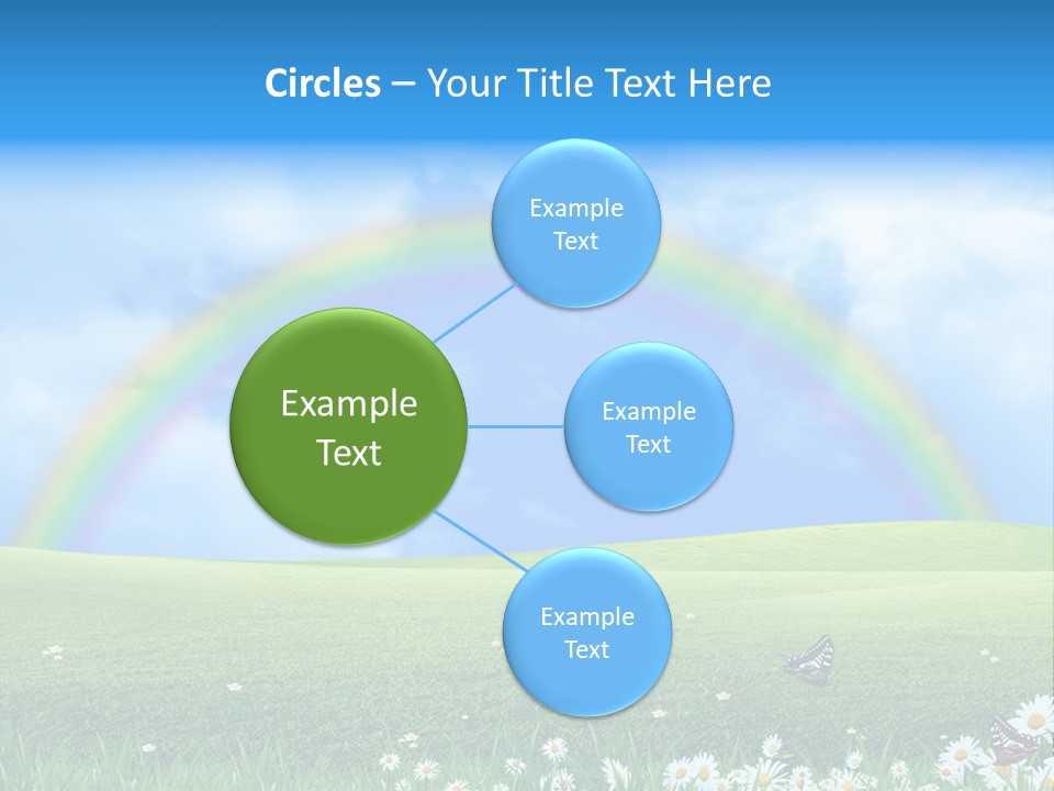 Flower Cloud Green PowerPoint Template
