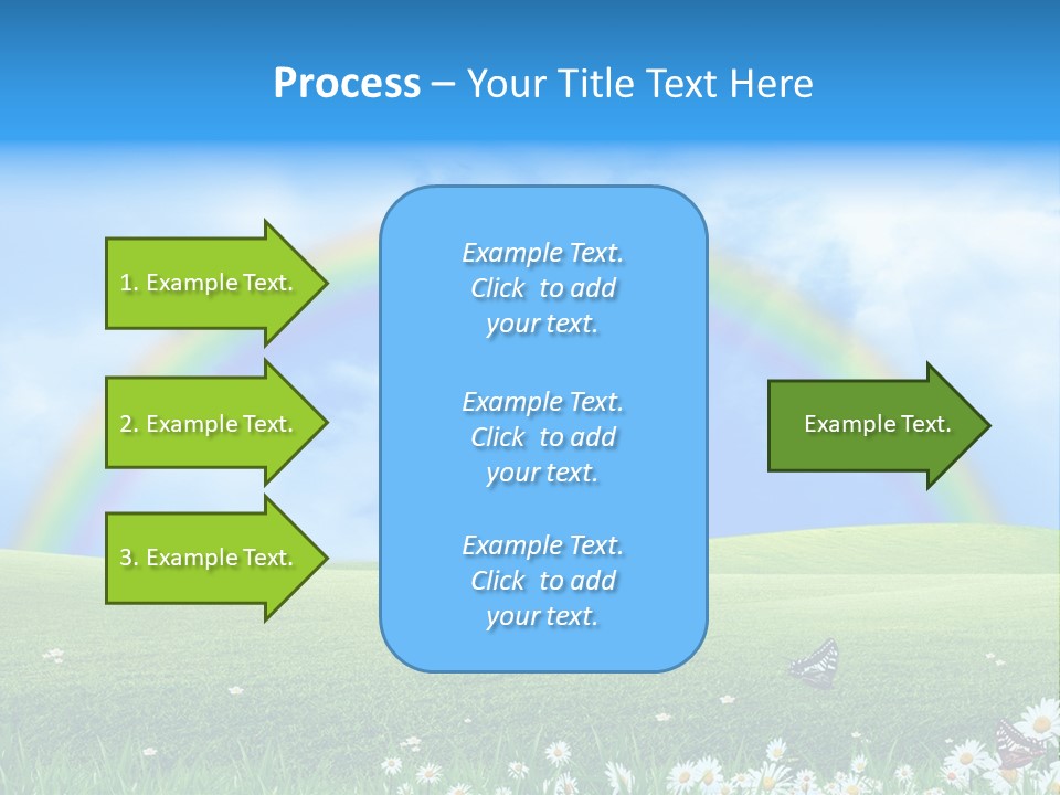 Flower Cloud Green PowerPoint Template