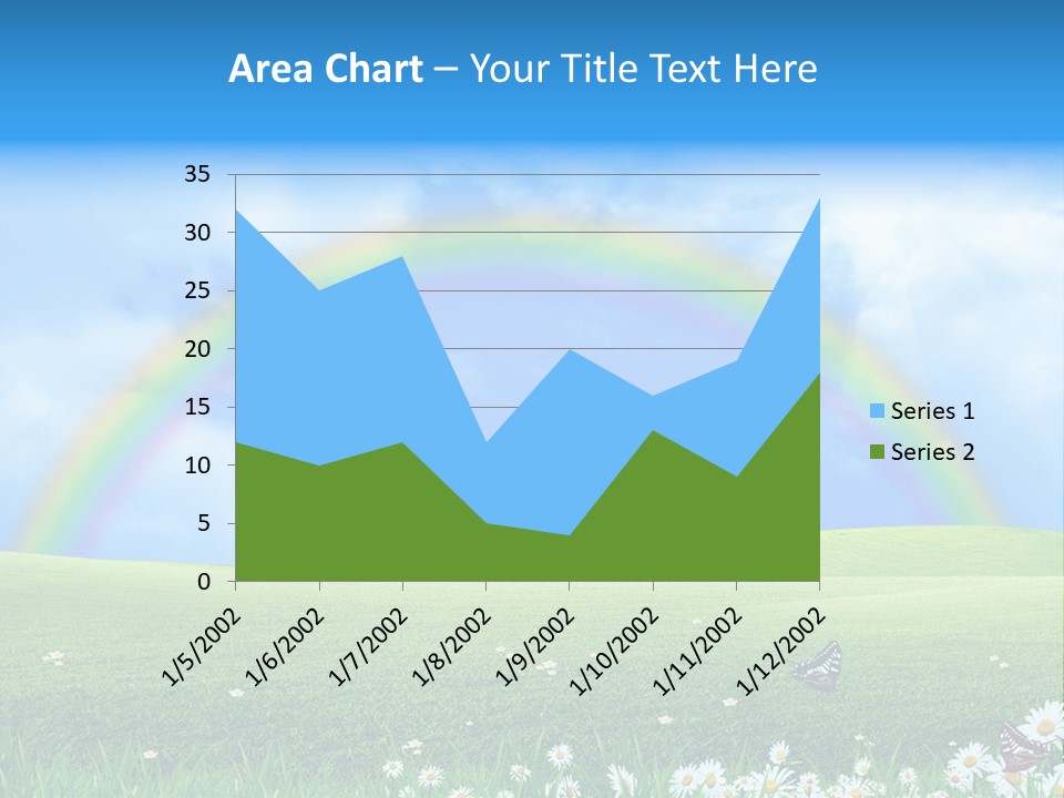 Flower Cloud Green PowerPoint Template