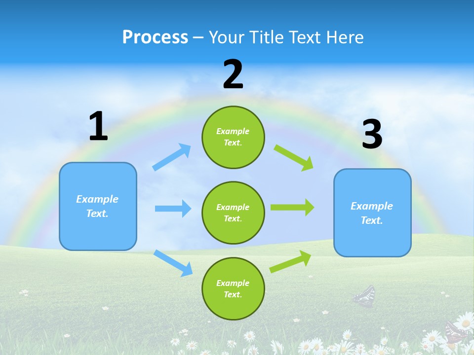 Flower Cloud Green PowerPoint Template