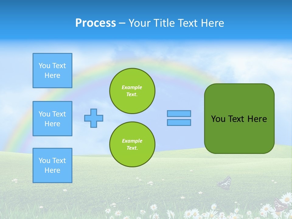 Flower Cloud Green PowerPoint Template