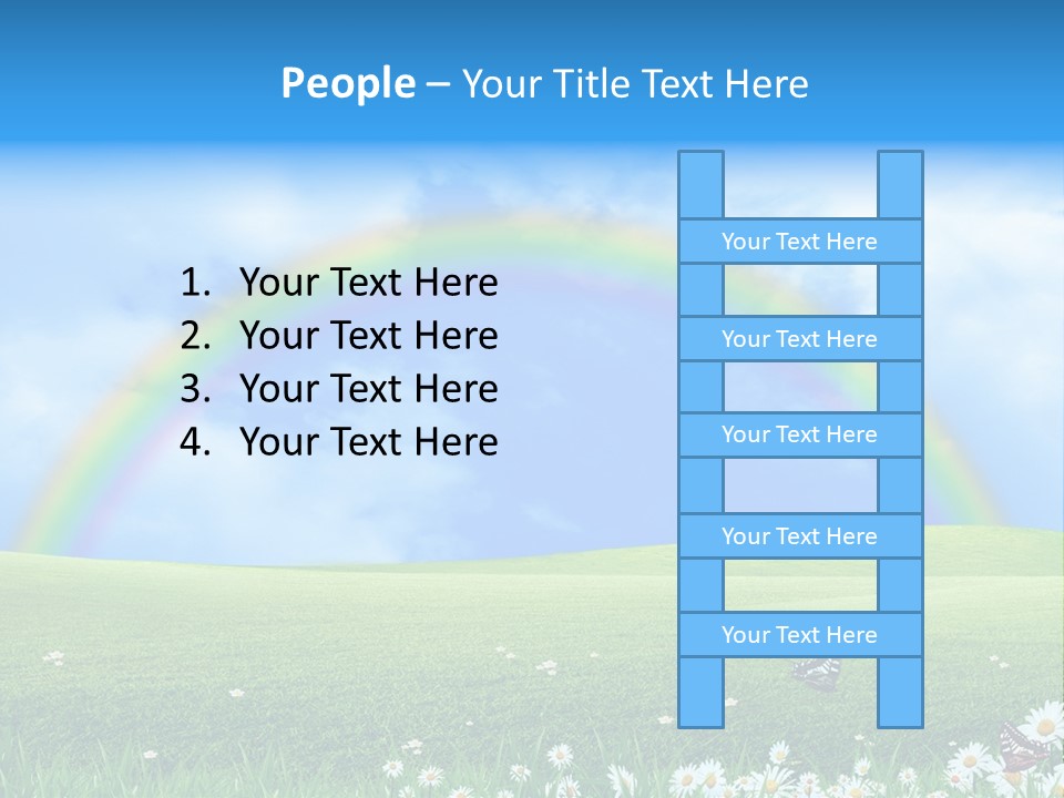 Flower Cloud Green PowerPoint Template