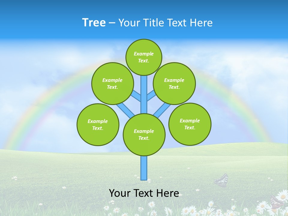 Flower Cloud Green PowerPoint Template