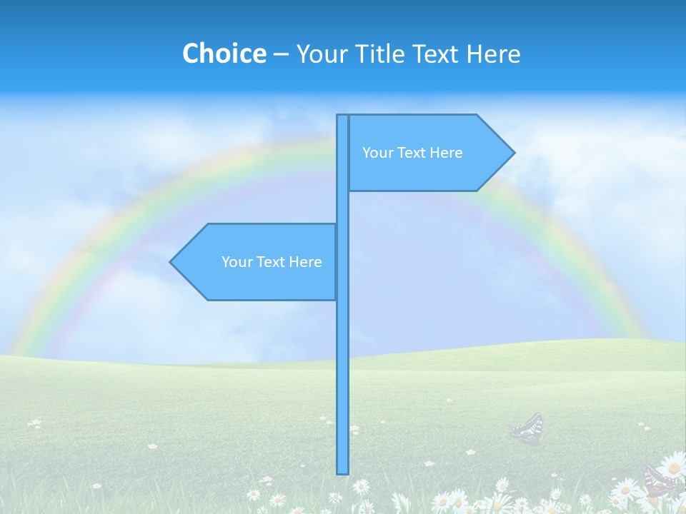 Flower Cloud Green PowerPoint Template