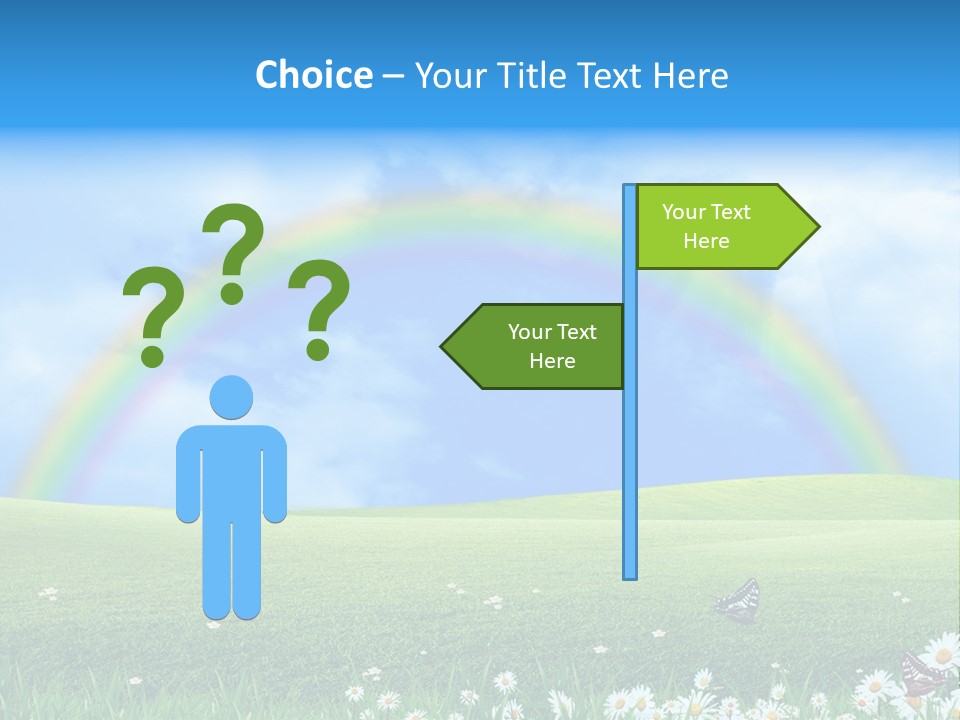 Flower Cloud Green PowerPoint Template