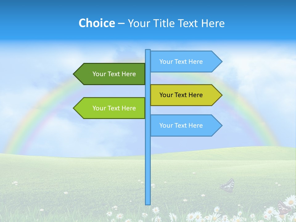 Flower Cloud Green PowerPoint Template