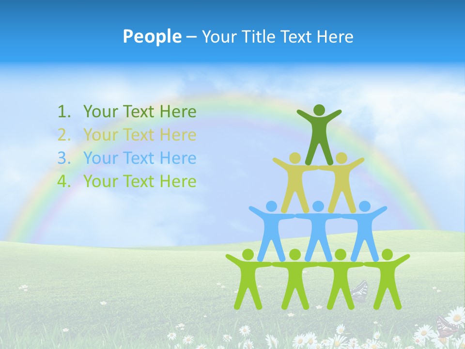 Flower Cloud Green PowerPoint Template