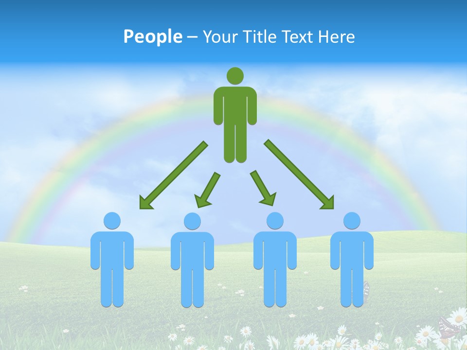 Flower Cloud Green PowerPoint Template