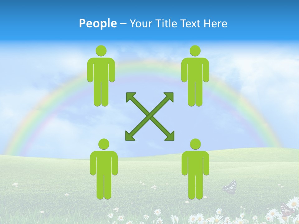 Flower Cloud Green PowerPoint Template