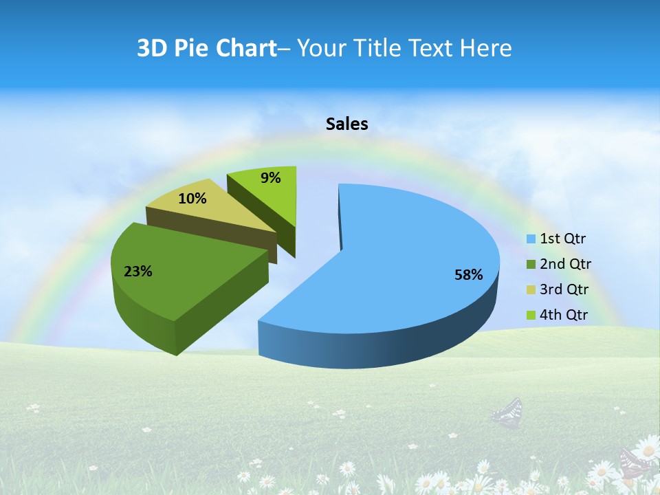 Flower Cloud Green PowerPoint Template