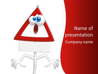 Ban Triangle Character PowerPoint Template