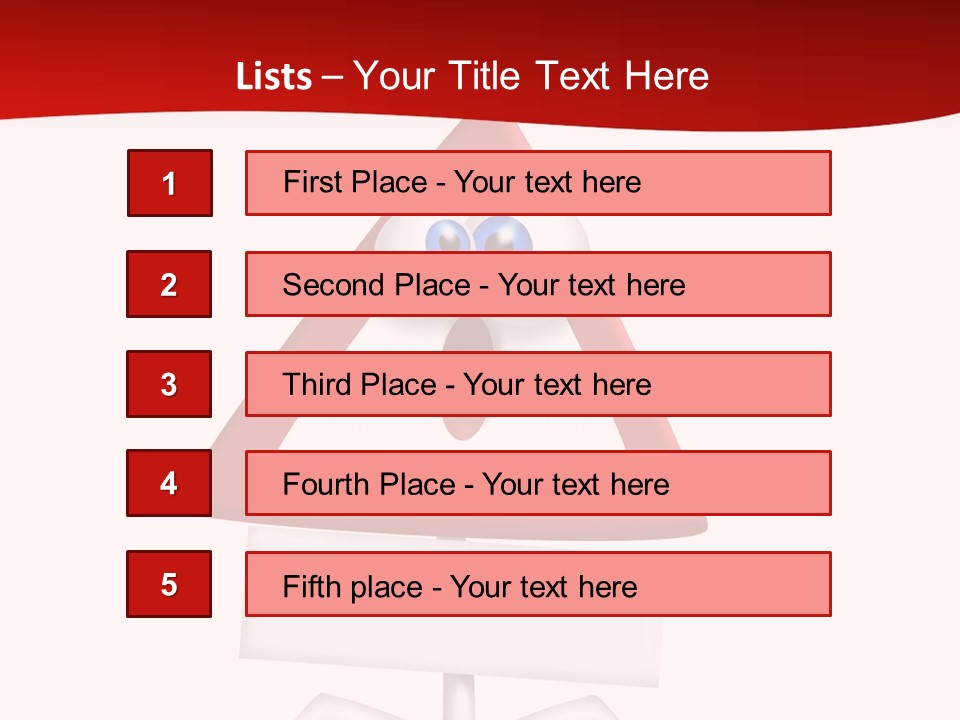 Ban Triangle Character PowerPoint Template