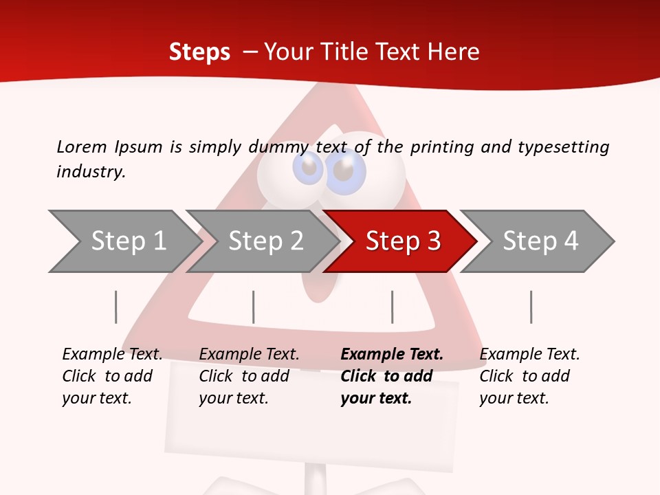 Ban Triangle Character PowerPoint Template