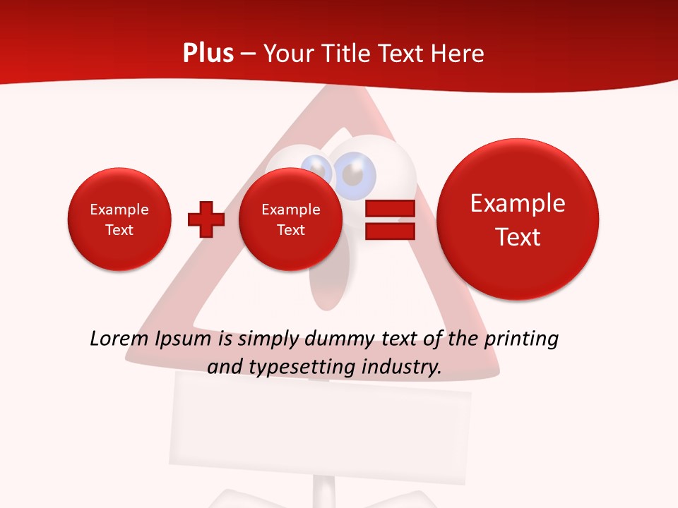 Ban Triangle Character PowerPoint Template