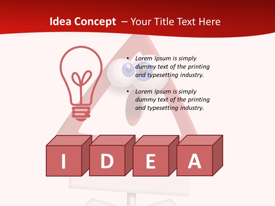 Ban Triangle Character PowerPoint Template