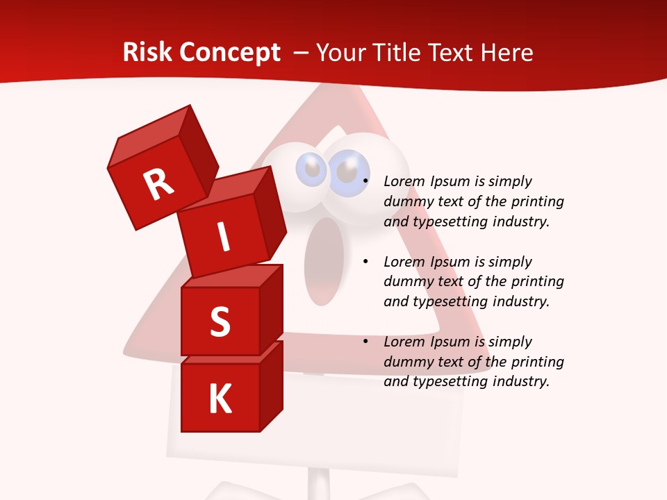 Ban Triangle Character PowerPoint Template