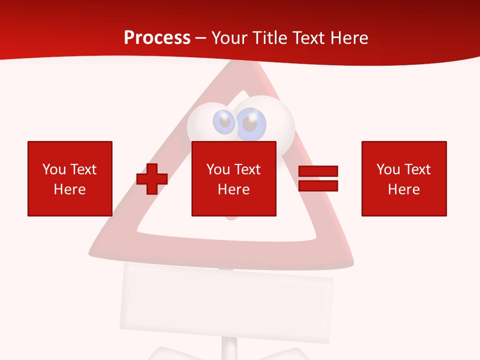 Ban Triangle Character PowerPoint Template