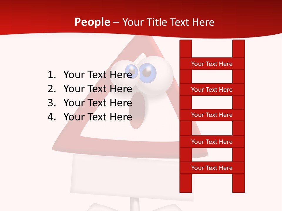 Ban Triangle Character PowerPoint Template