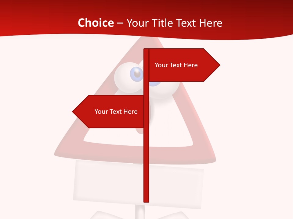 Ban Triangle Character PowerPoint Template