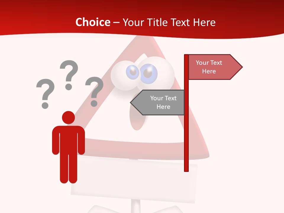 Ban Triangle Character PowerPoint Template