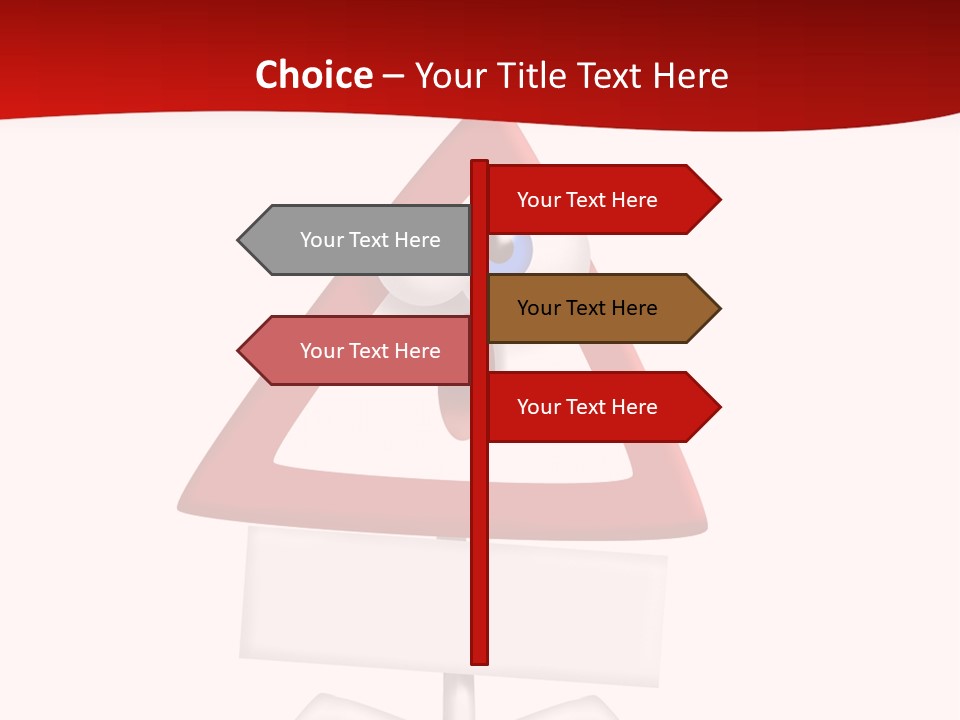 Ban Triangle Character PowerPoint Template