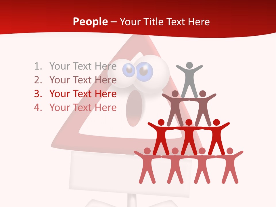 Ban Triangle Character PowerPoint Template