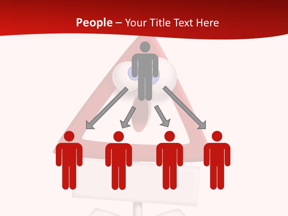 Ban Triangle Character PowerPoint Template