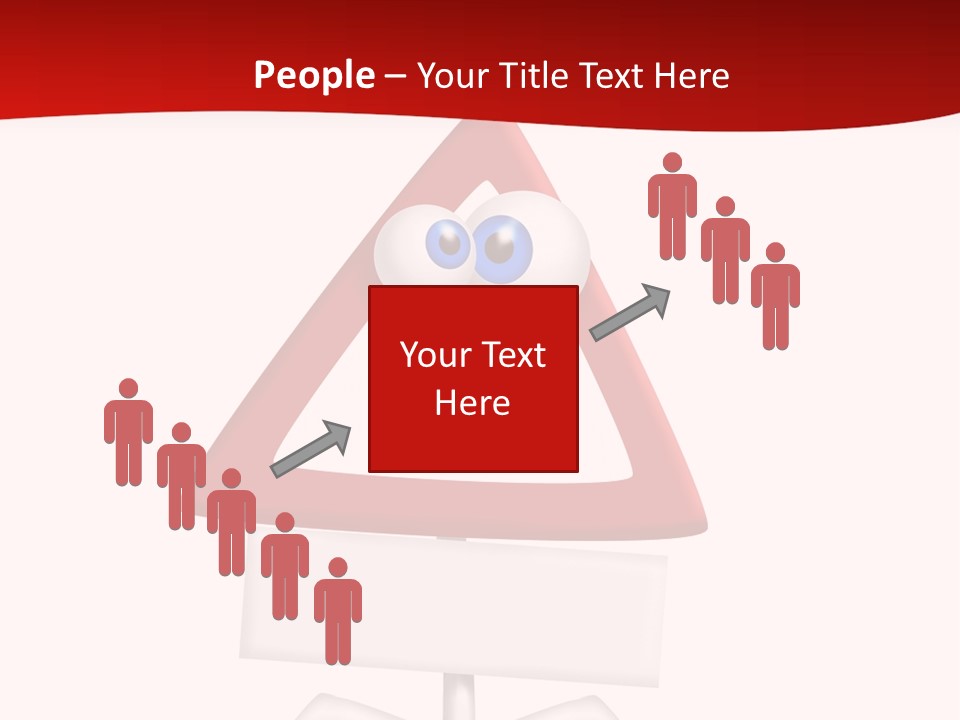 Ban Triangle Character PowerPoint Template