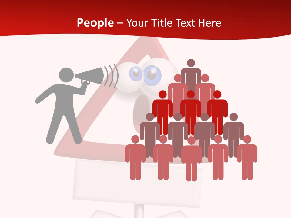 Ban Triangle Character PowerPoint Template