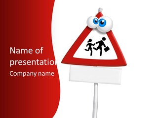 Cross Sign Halt PowerPoint Template