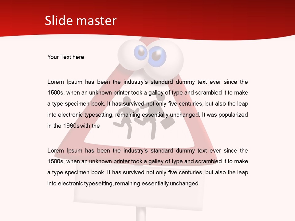 Cross Sign Halt PowerPoint Template