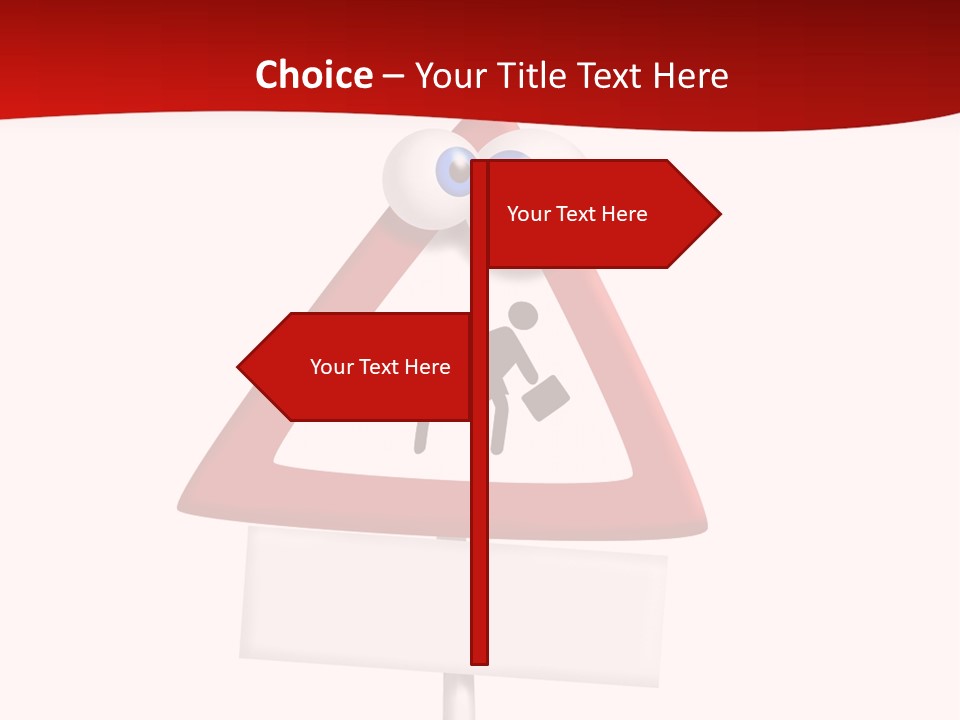 Cross Sign Halt PowerPoint Template
