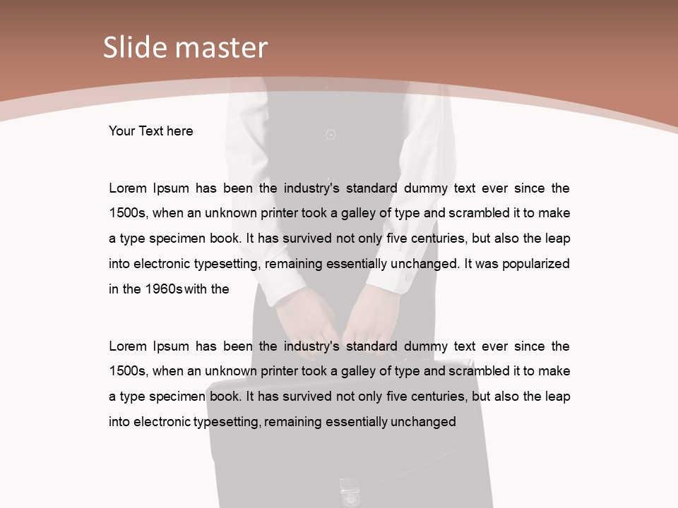 Office Modern Person PowerPoint Template