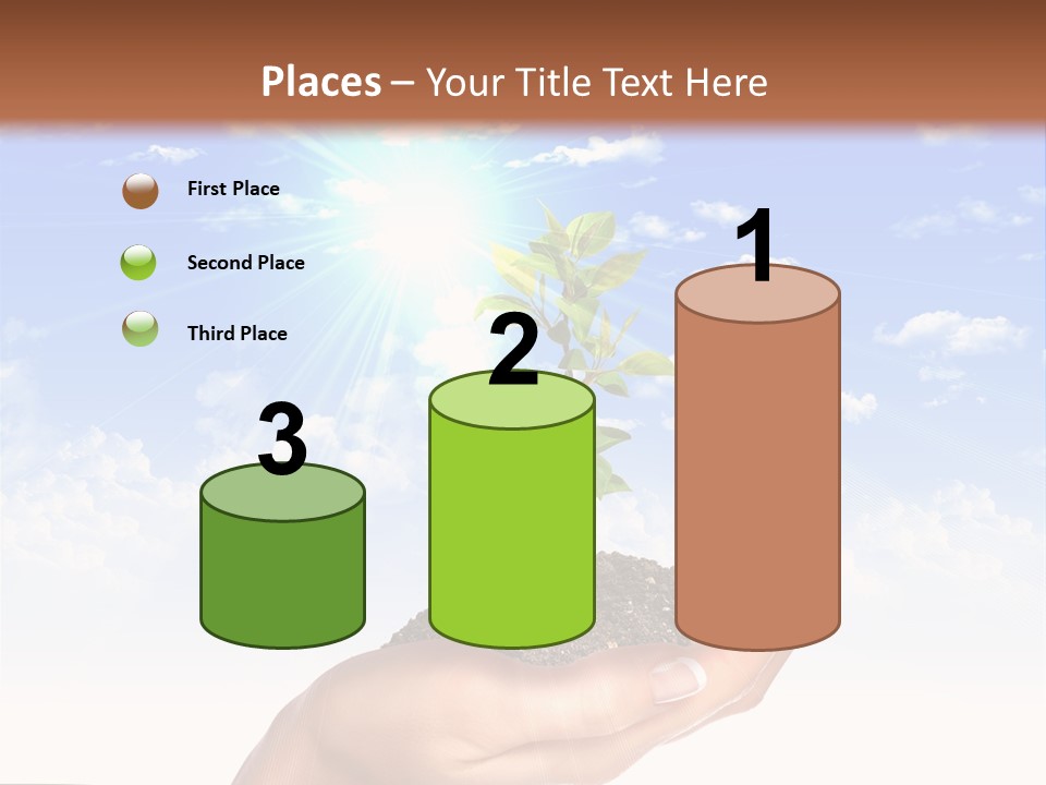 Light Pa Enger Airplane PowerPoint Template