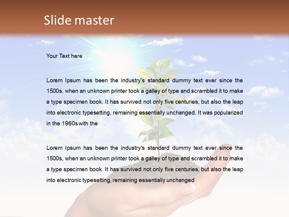 Light Pa Enger Airplane PowerPoint Template