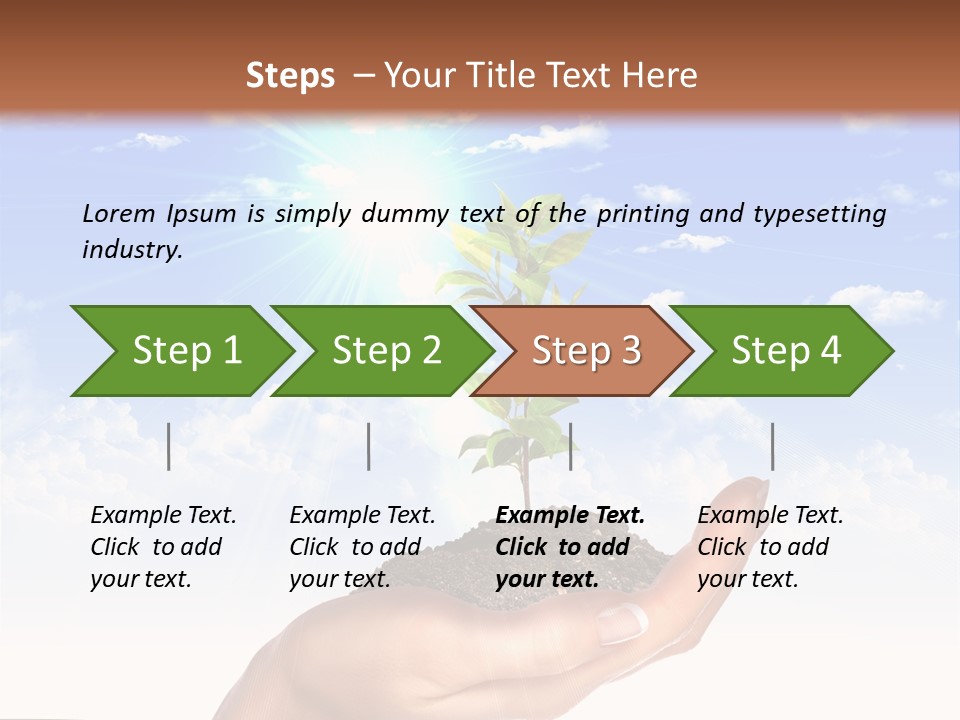 Light Pa Enger Airplane PowerPoint Template