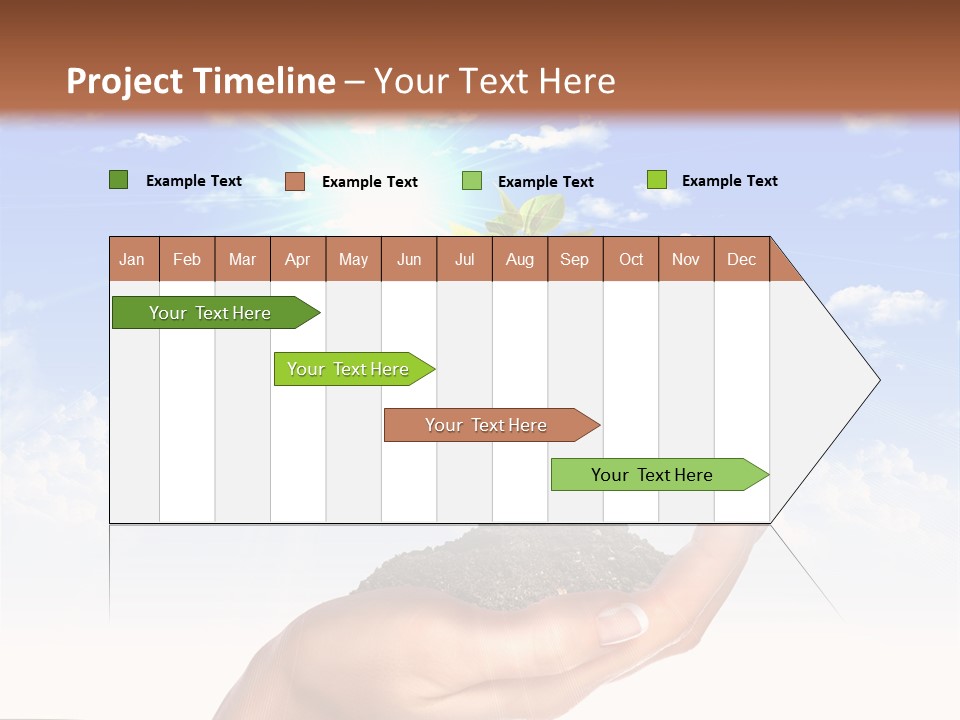 Light Pa Enger Airplane PowerPoint Template