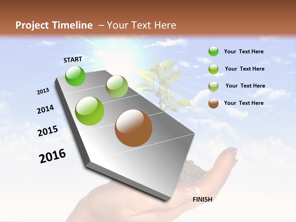 Light Pa Enger Airplane PowerPoint Template