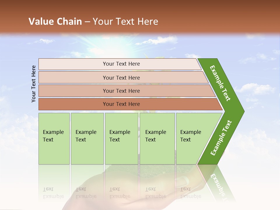 Light Pa Enger Airplane PowerPoint Template