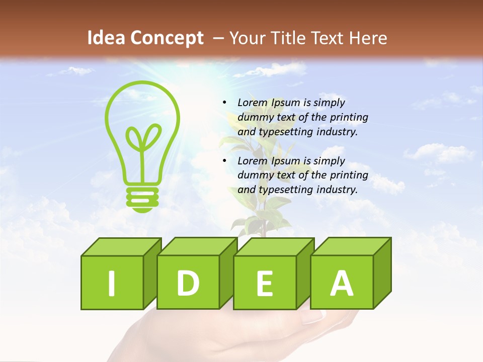 Light Pa Enger Airplane PowerPoint Template